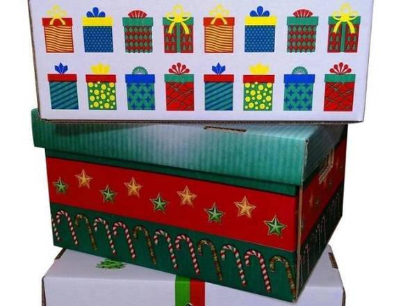 Venta de cajas navideñas de carton