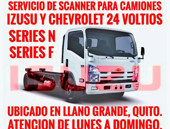 Servicio de scanner camiones Chevrolet 24 voltios