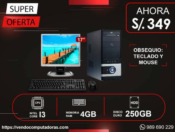 EN OFERTA PC INTEL CORE I3 PARA COLEGIO 