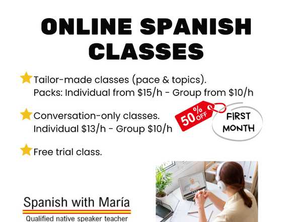 ONLINE SPANISH CLASSES WITH A NATIVE TUTOR