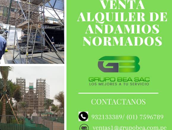 ANDAMIOS NORMADOS EN ACERO GALVANIZADO - VENTA