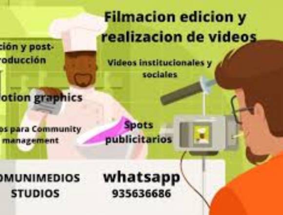 Servicios profesionales de filmación