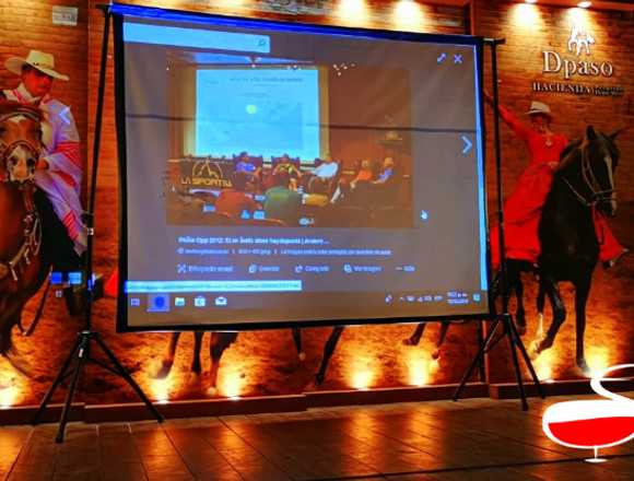 Alquiler de proyector y pantalla Ecran