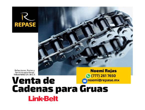 VENTA DE CADENAS PARA GRUAS LINK BELT