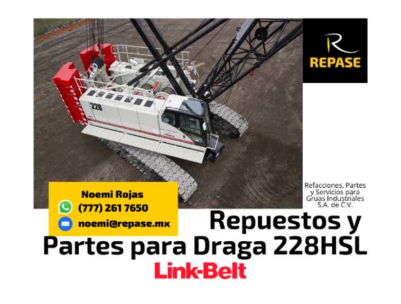 VENTA DE PARTES PARA DRAGA 228HSL LINK-BELT