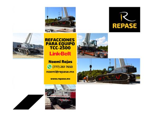 REFACCIONES PARA EQUIPO TCC-2500 LINK-BELT