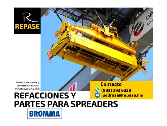 REFACCIONES Y PARTES PARA SPREADERS BROMMA