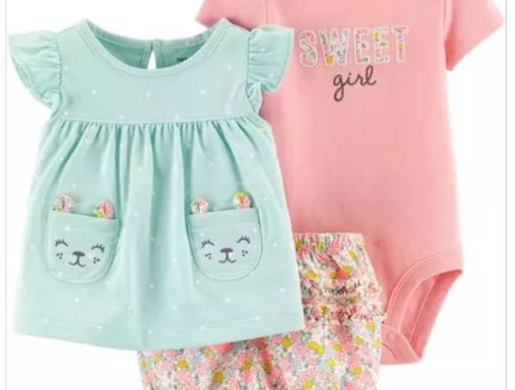 Conjunto tres piezas para bebe 6 meses