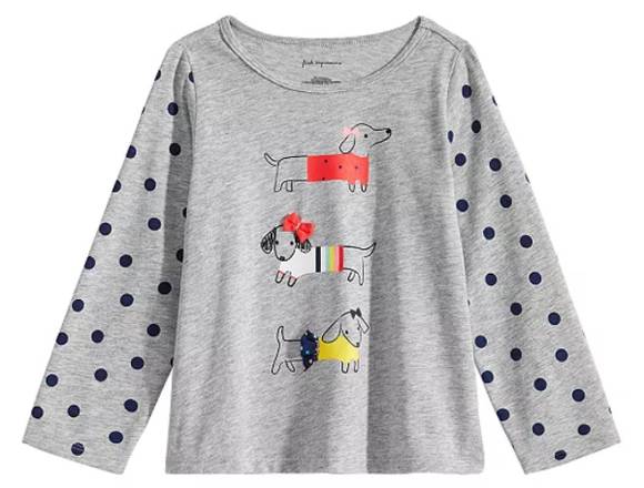 Camiseta gris niña 2 años