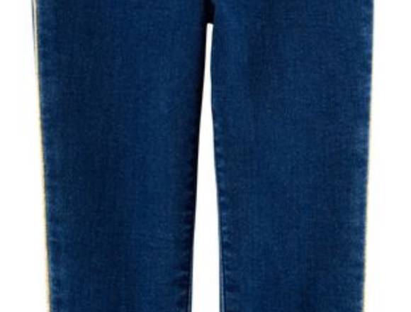 Blue jeans borde-costado dorado - niña 5 años