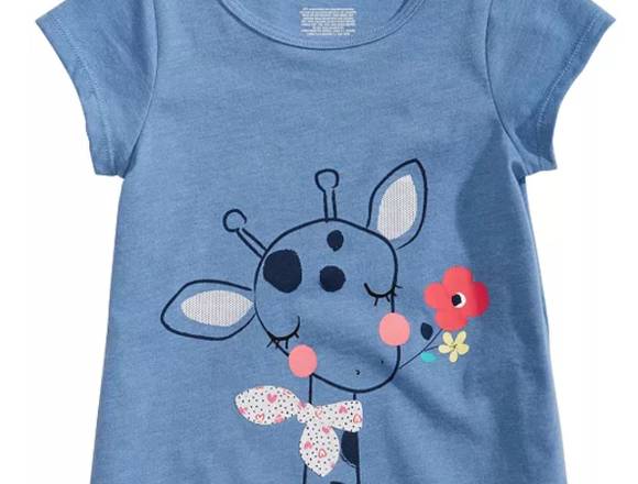 camiseta con jirafa -  niña 4 años