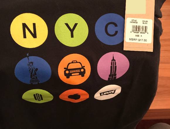 camiseta negra NYC para niño 6 años