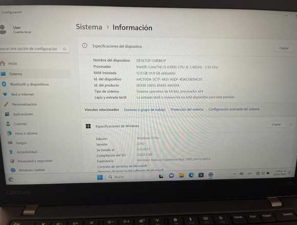 LAPTOP LENOVO T470S 