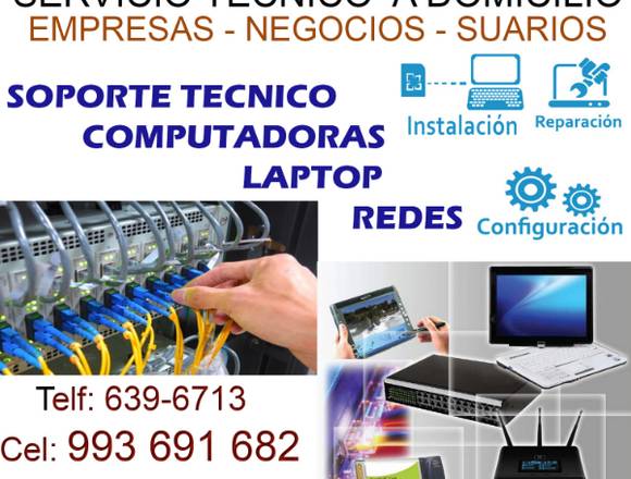 SERVICIO TECNICO DE PC REDES  DOMICILIO 993691682 