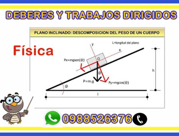 Tareas dirigidas fisica, matematica, quimica