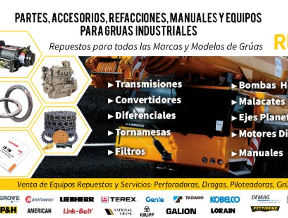 VENTA DE REFACCIONES PARA GRUAS INDUSTRIALES