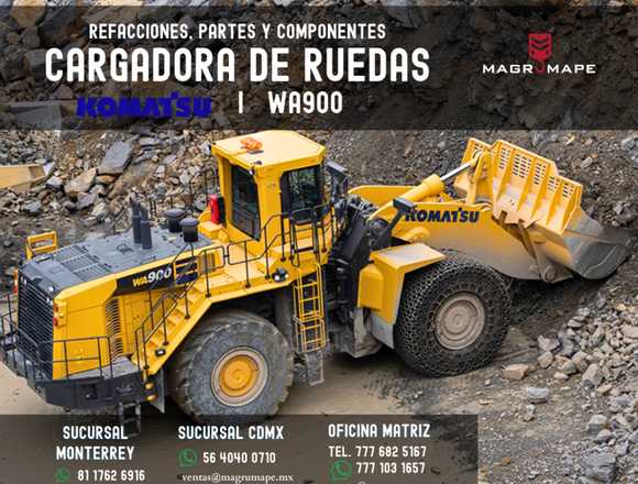 REFACCIONES PARA CARGADORA DE RUEDAS KOMATSU WA900