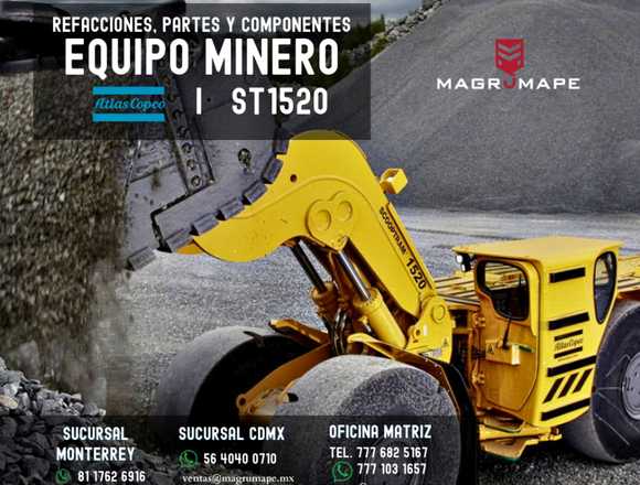 PARTES DE EQUIPO MINERO ATLASCOPCO ST1520