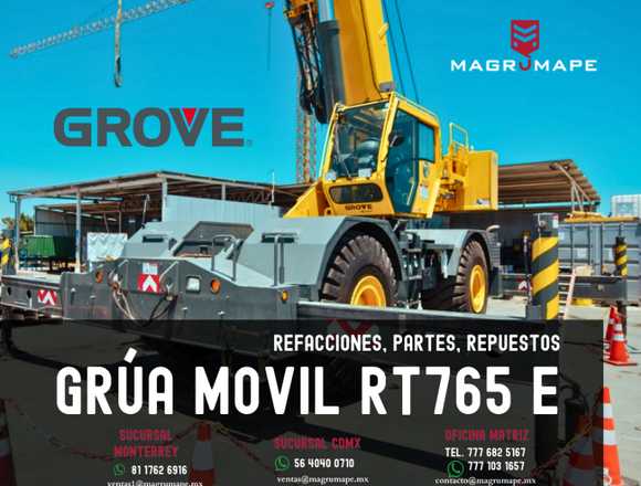 PARTES PARA GRUA MOVIL RT765E GROVE