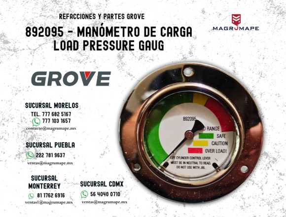 MANOMETRO DE CARGA 892095- GROVE