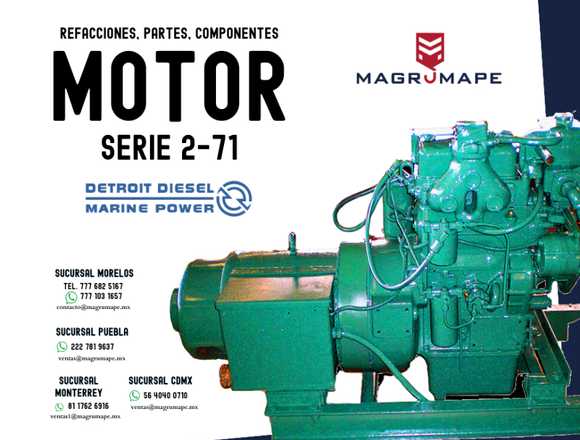 PARTES PARA MOTOR DETROIT DIESEL SERIE 2-71