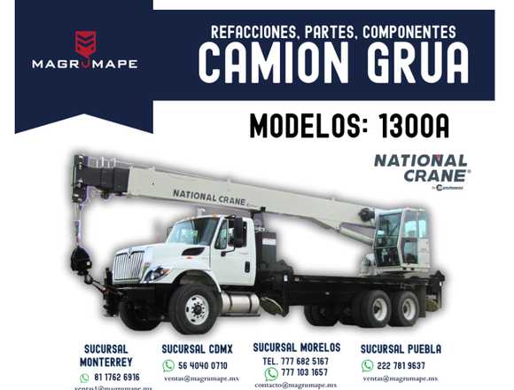 REFACCIONES PARA CAMION GRUA NATIONAL CRANE