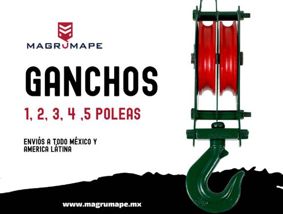 GANCHOS DE DIVERSAS POLEAS