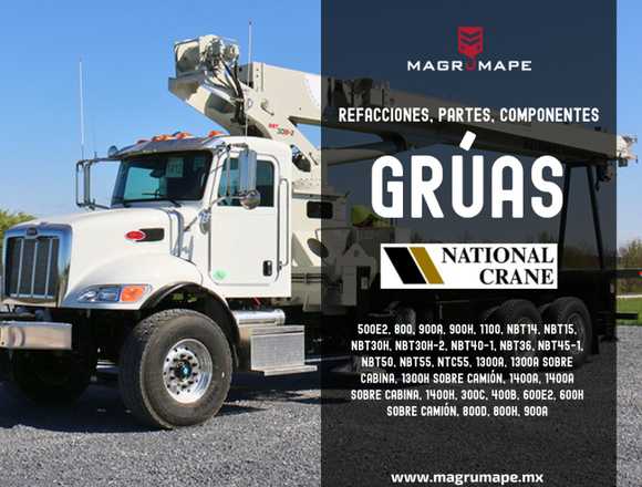 Refacciones para grúas National Crane