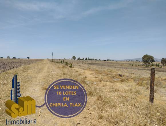 Gran venta de 10 lotes En Chipila, Tlaxcala 