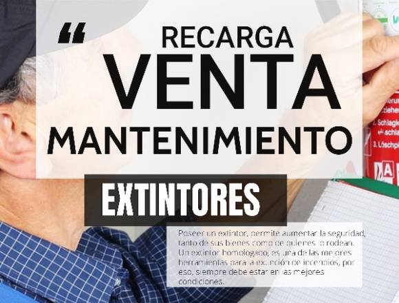 Exintores, venta, recarga y mantenimiento