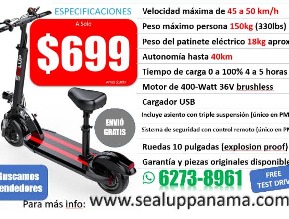 OFICIAL SEALUP PANAMÁ PATINETE ELÉCTRICO +45KM/H