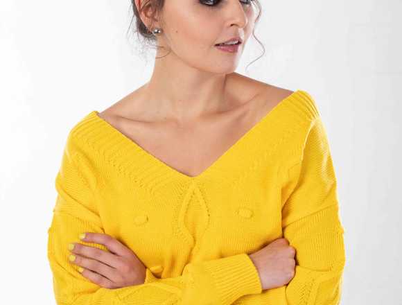 SACO AMARILLO TEJIDO