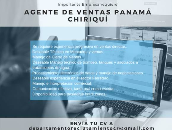 Agente de Ventas con licencia de camión