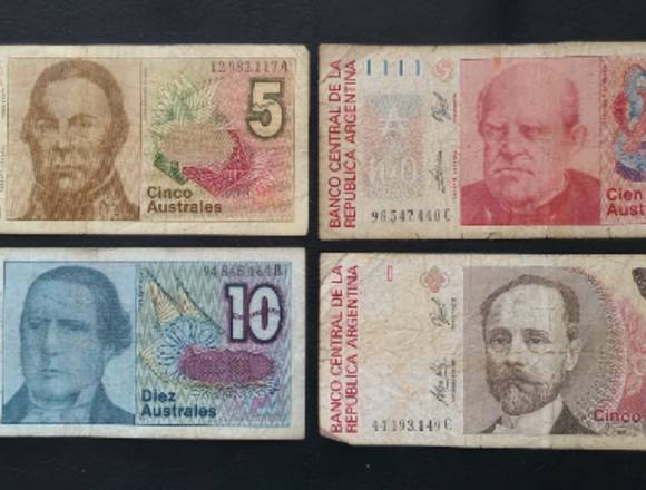 BILLETES AUSTRALES EN DIFERENTES ESTADOS 150 A 200