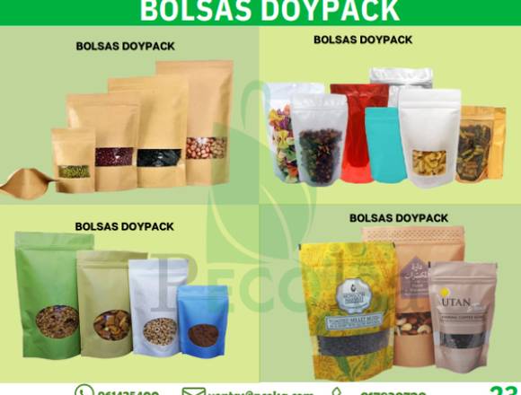 BOLSAS DOYPACK CON VENTANA RECTANGULAR PECOLSA