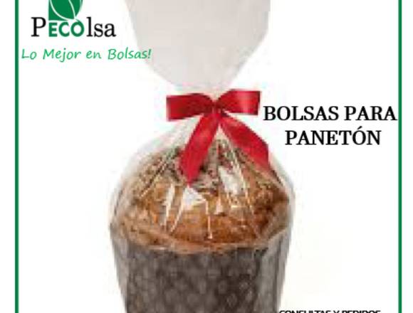 BOLSAS TRANSPARENTES PARA PANETÓN