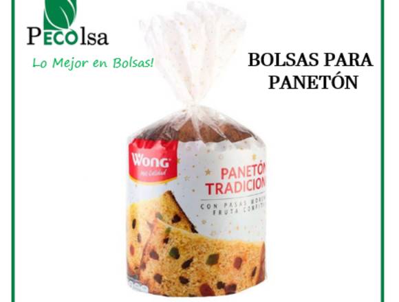 BOLSAS CELOFAN PARA PANETON DISEÑO PERZONALIZADO  