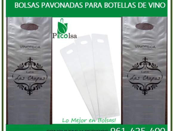 BOLSAS PAVONADAS PARA VINOS 