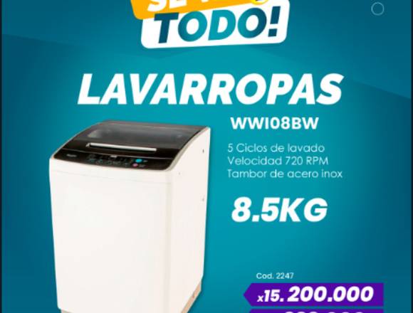 LAVARROPAS WHIRLPOOL 8.5KG 