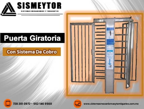 Puerta Giratoria con Sistema de Cobro 