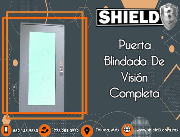 PUERTA BLINDADA CON VISION COMPLETA 