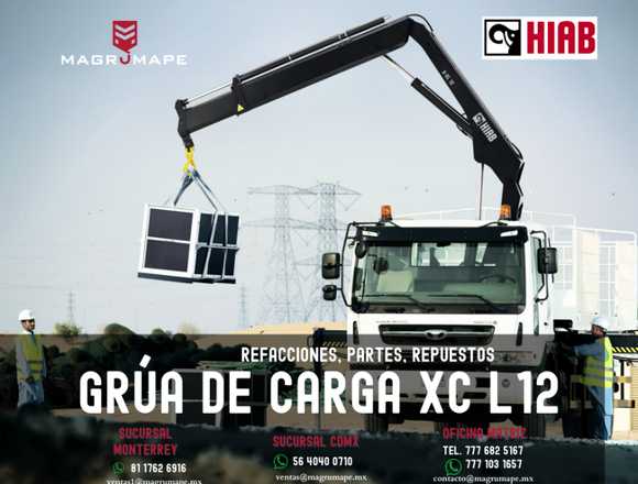 REFACCIONES PARA GRÚA DE CARGA XCL12 HIAB