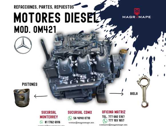 REFACCIONES PARA MOTORES MERCEDES BENZ MOD. OM421