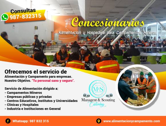 SERVICIO DE ALIMENTACIÓN Y CAMPAMENTO PARA EMPRESA