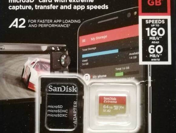 Tarjetas de Memoria SanDisk 64 GB Full HD 4K