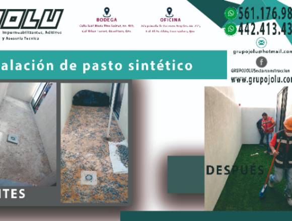 INSTALACION DE PASTO ARTIFICIAL