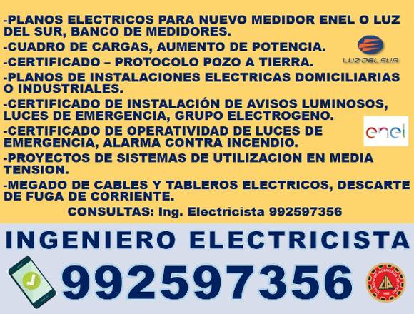 PLANO DISTRIBUCION ENEL INGENIERO ELECTRICISTA CIP