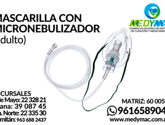 Mascarilla con micronebulizador adulto 