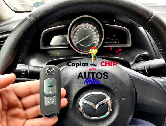 Llave con chip para autos 