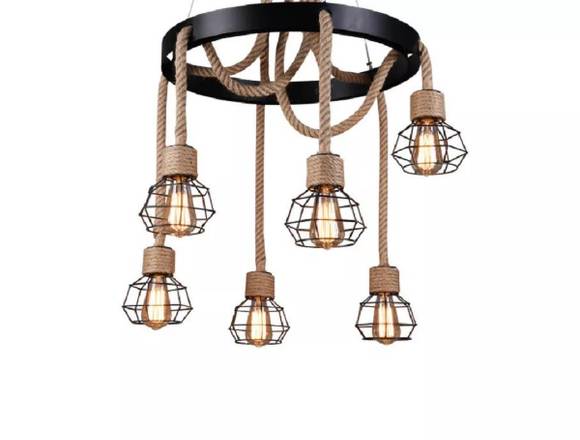 Lampara Vintage Seis Luces